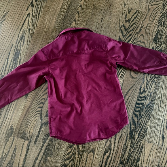 Burgundy Boys Button Down Shirt * Like New - Picture 2 of 3